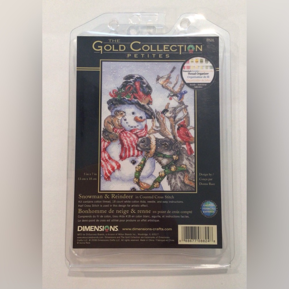 Dimensions Gold Collection Petites Counted Cross Stitch Kit Snowman Reindeer NIP